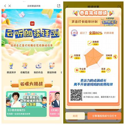 “飛鶴杯”小小朗讀者聲音打卡陪伴計劃正式上線云聽!